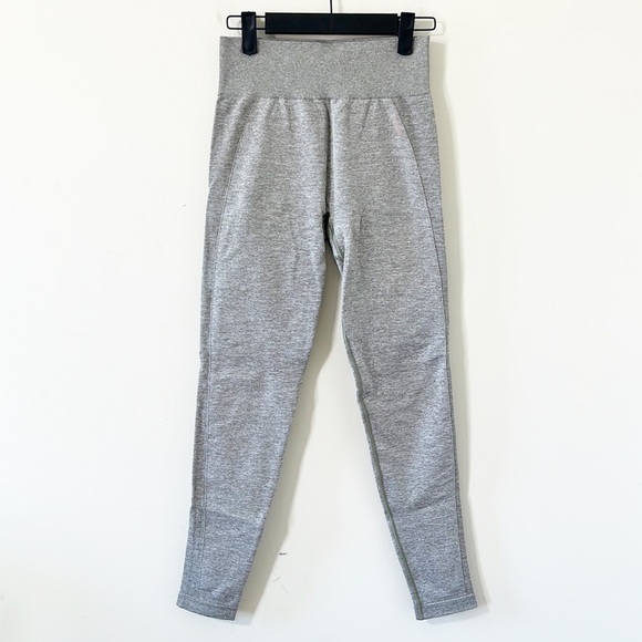 Gymshark Pants - Gymshark Flex High Waisted Grey Pink Leggings Size Medium